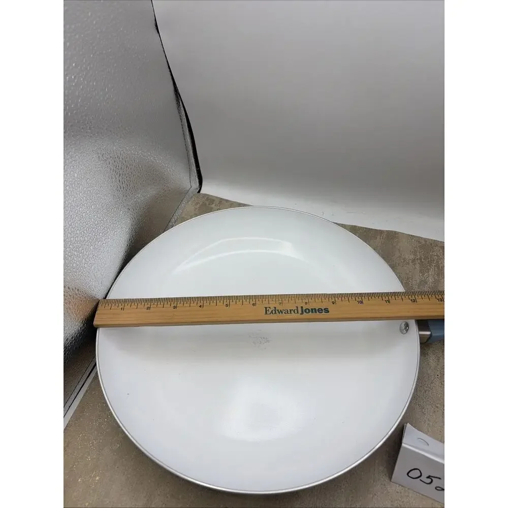 12” Ceramic non-stick frying pan, dishwasher safe, Blue